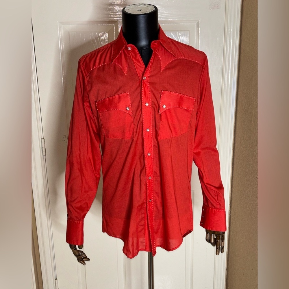 Vintage Rockmount PearlSnap Shirts Large Relaxed Fit Ranch Wear 16M - Picture 6 of 9